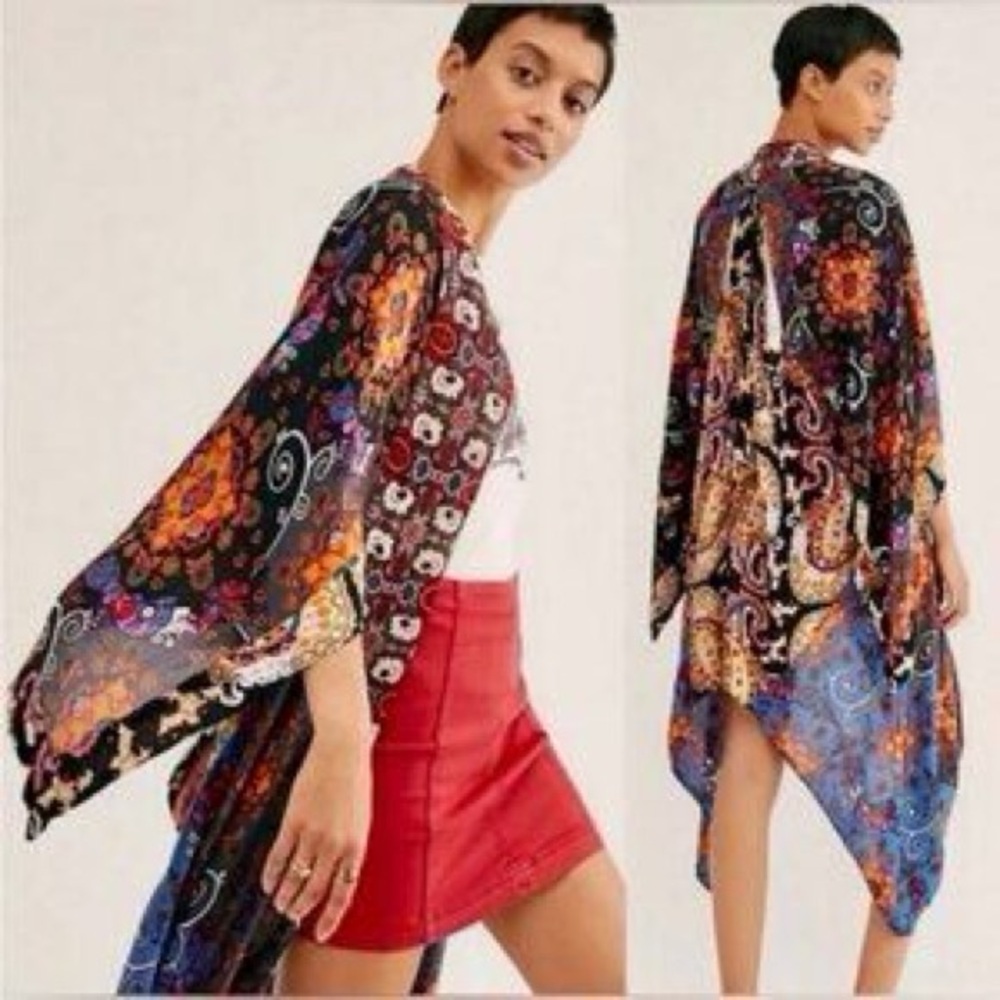 Free People RARE❗️NWOT❗️Marley Mixed Print Paisley Kimono Cardigan